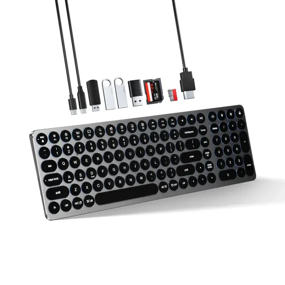 Timco™ 2-in-1 Full-Size Keyboard with USB Hub and Numeric Keypad